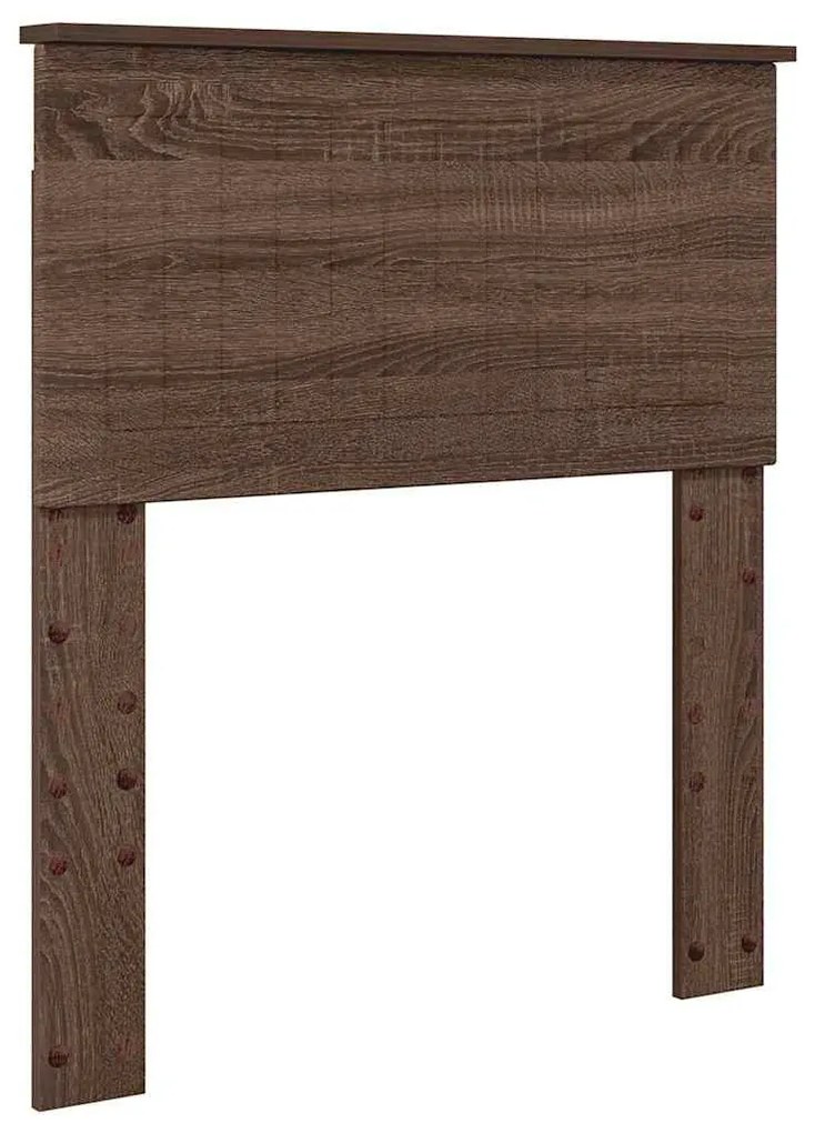 vidaXL Κεφαλάρι με κεφαλάρι Καφέ δρυς 75 cm Επεξεργασμένο ξύλο