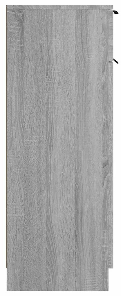 vidaXL Ντουλάπι Μπάνιου Γκρι Sonoma 32x34x90 εκ. Επεξεργασμένο Ξύλο