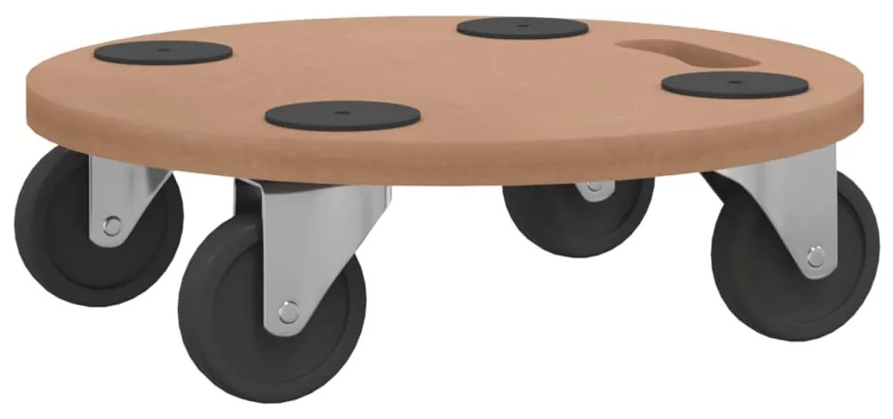 vidaXL Τρέιλερ Μεταφοράς Αντικειμένων 6 Τεμ. Στρογγυλά από Επεξ. Ξύλο