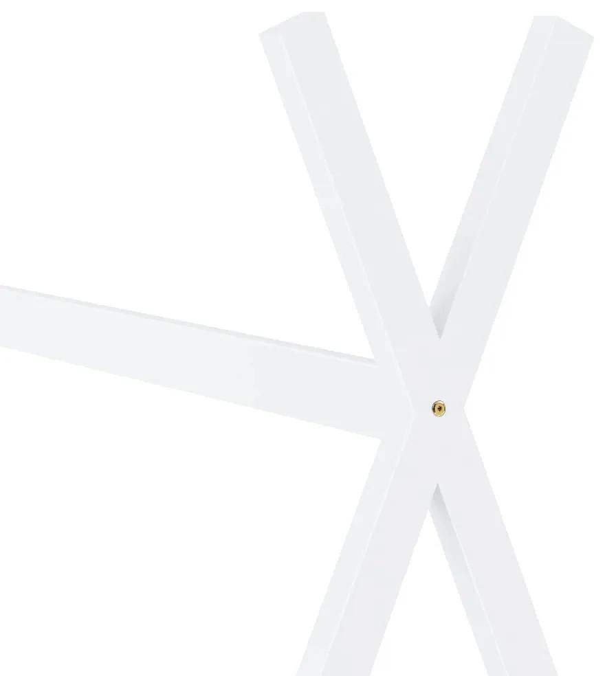 Πλαίσιο Κρεβατιού Παιδικό Λευκό 70 x 140 εκ. Μασίφ Ξύλο Πεύκου - Λευκό