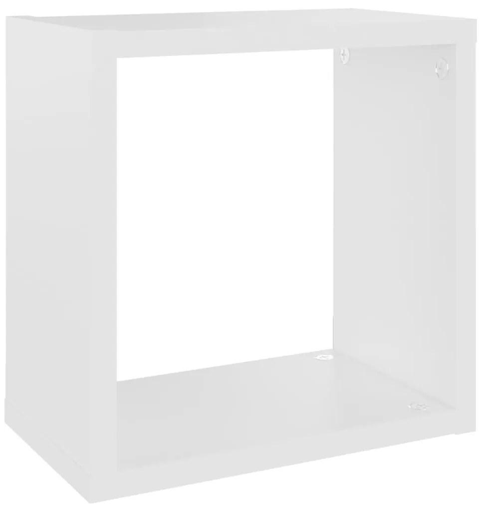 vidaXL Ράφια Κύβοι Τοίχου 2 τεμ. Λευκά 26 x 15 x 26 εκ.
