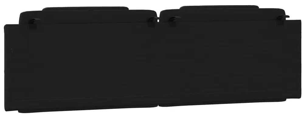 vidaXL Μαξιλάρι για Κεφαλάρι Viana Μαύρο 180 εκ. από Συνθετικό Δέρμα