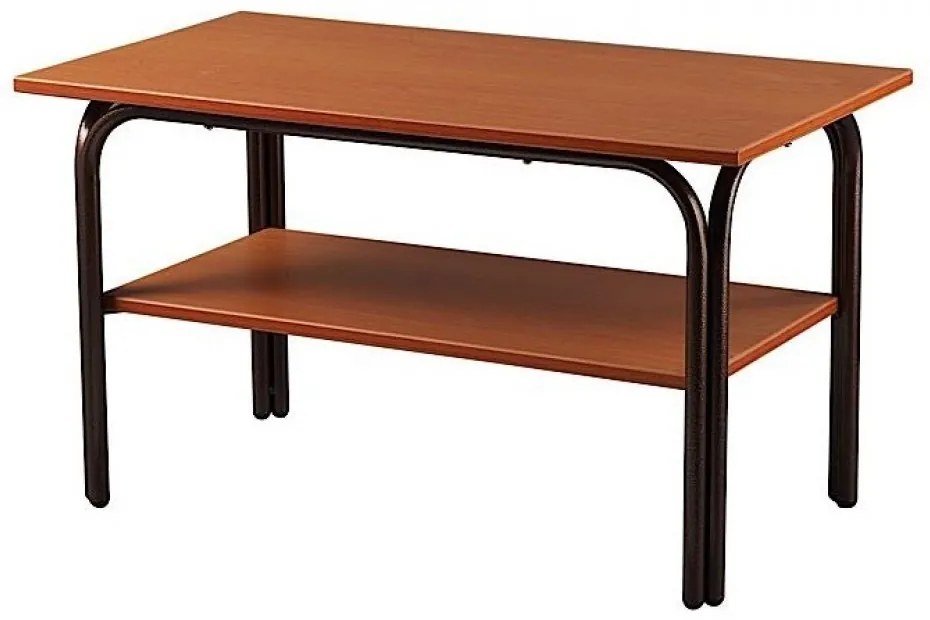Τραπέζι δίπατο μεταλλικό σε χρώμα καφέ 81x43x46
