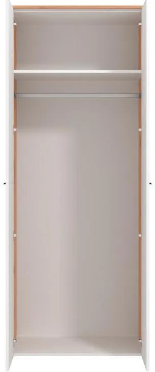 Ντουλάπα Varadero 2K Artisan Oak - Λευκό 80,5x53x203,5 εκ. 80.5x53x203.5 εκ.