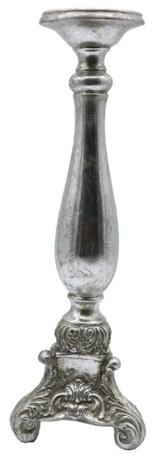 Κηροπήγιο Gabi 020788 D12xH37cm Silver Polyresin