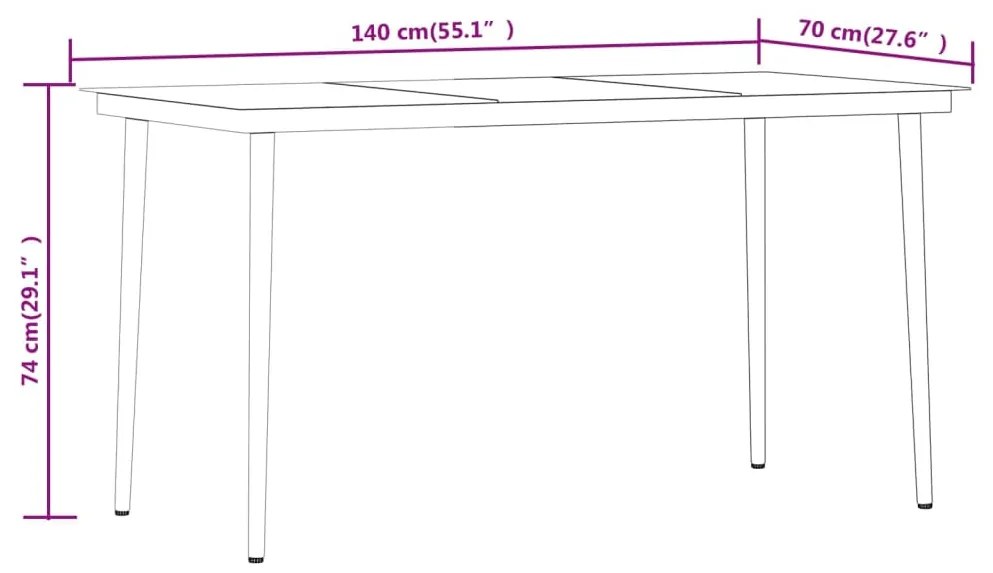 Σετ Τραπεζαρίας Κήπου 7 Τεμαχίων Μπεζ με Μαξιλάρια 3099458