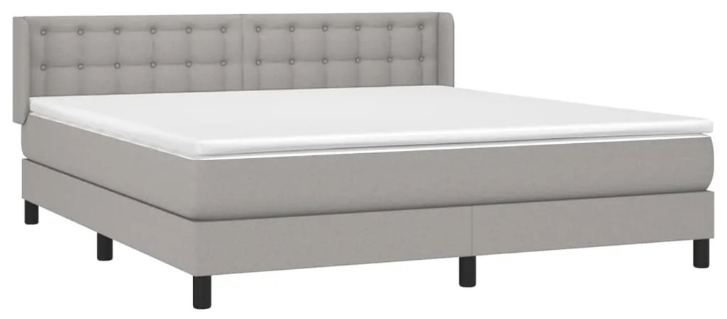 ΚΡΕΒΑΤΙ BOXSPRING ΜΕ ΣΤΡΩΜΑ ΑΝΟΙΧΤΟ ΓΚΡΙ 180X200 ΕΚ. ΥΦΑΣΜΑΤΙΝΟ 3130049