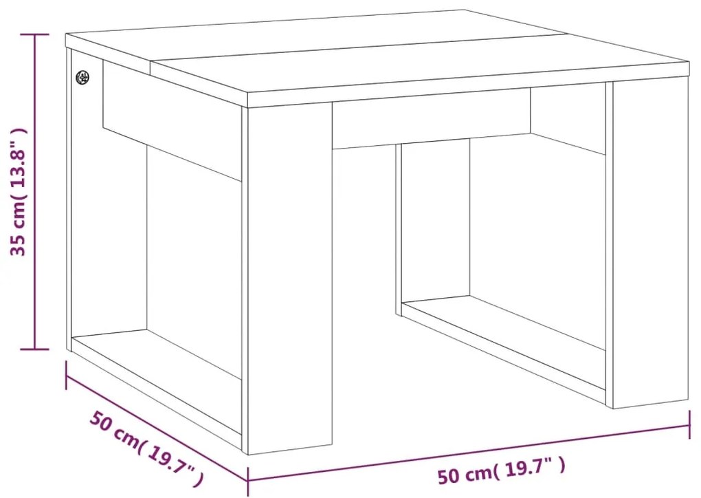 ΒΟΗΘΗΤΙΚΟ ΤΡΑΠΕΖΙ ΓΚΡΙ SONOMA 50X50X35 ΕΚ. ΕΠΕΞΕΡΓΑΣΜΕΝΟ ΞΥΛΟ 825826