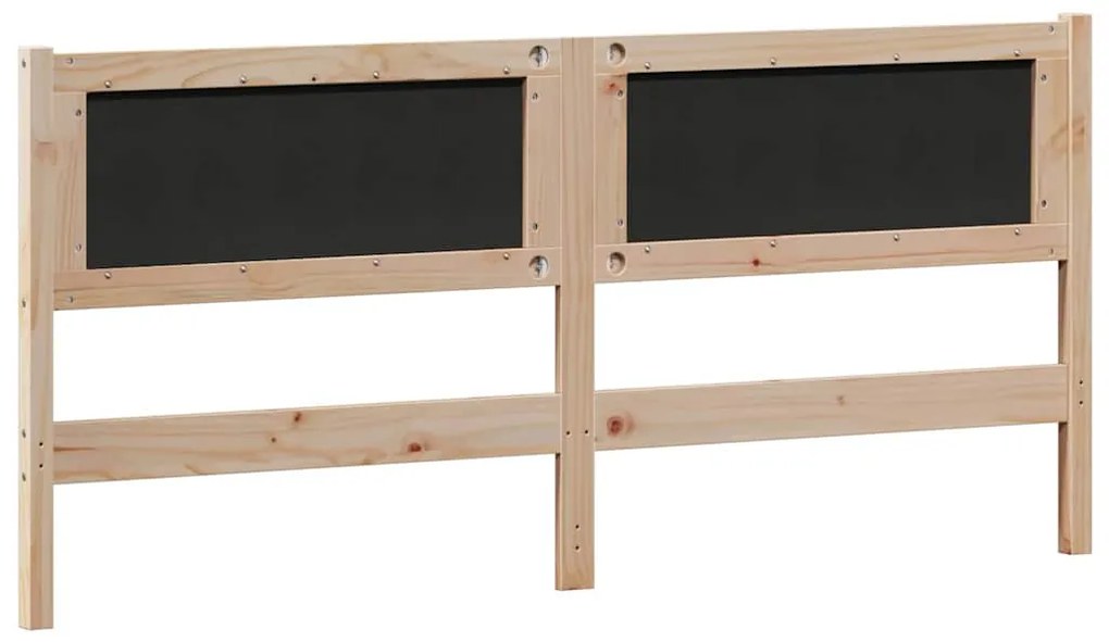 vidaXL Κεφαλάρι Άλλο Καφέ και ανοιχτό γκρι 180 cm Μασίφ ξύλο πεύκου