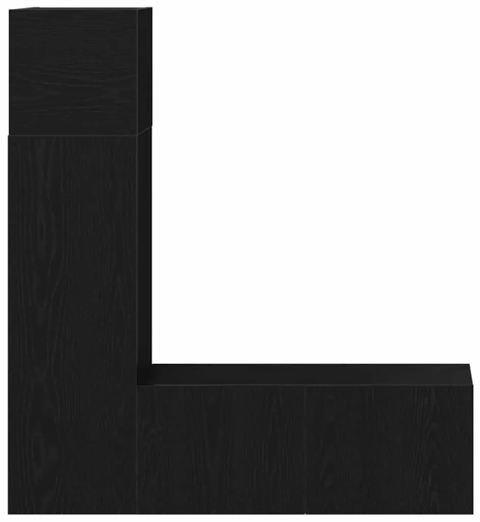 vidaXL Σετ επίπλου τηλεόρασης 3 pcs Μαύρη δρυς 130.5 x 30 x 140 εκ