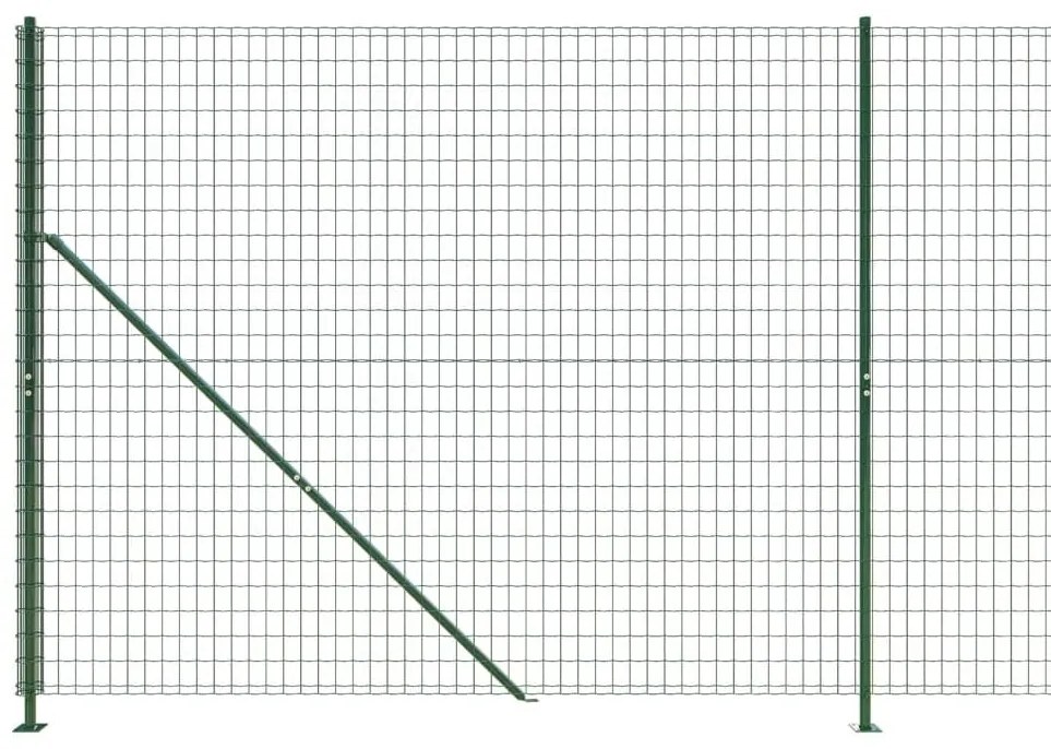Συρματόπλεγμα Περίφραξης Πράσινο 2,2 x 25 μ. με Βάσεις Φλάντζα - Πράσινο
