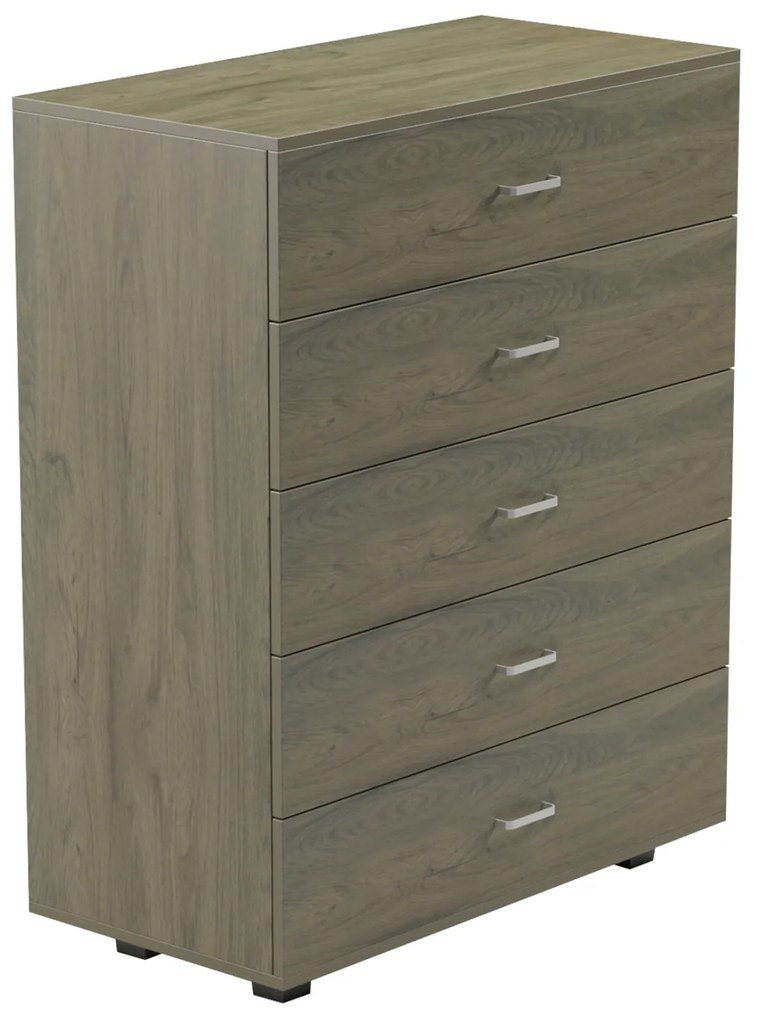 Συρταριέρα Μελαμίνης Thorg ME 5 Συρτάρια Dark Olive 80x40x100 Υ Εκ.