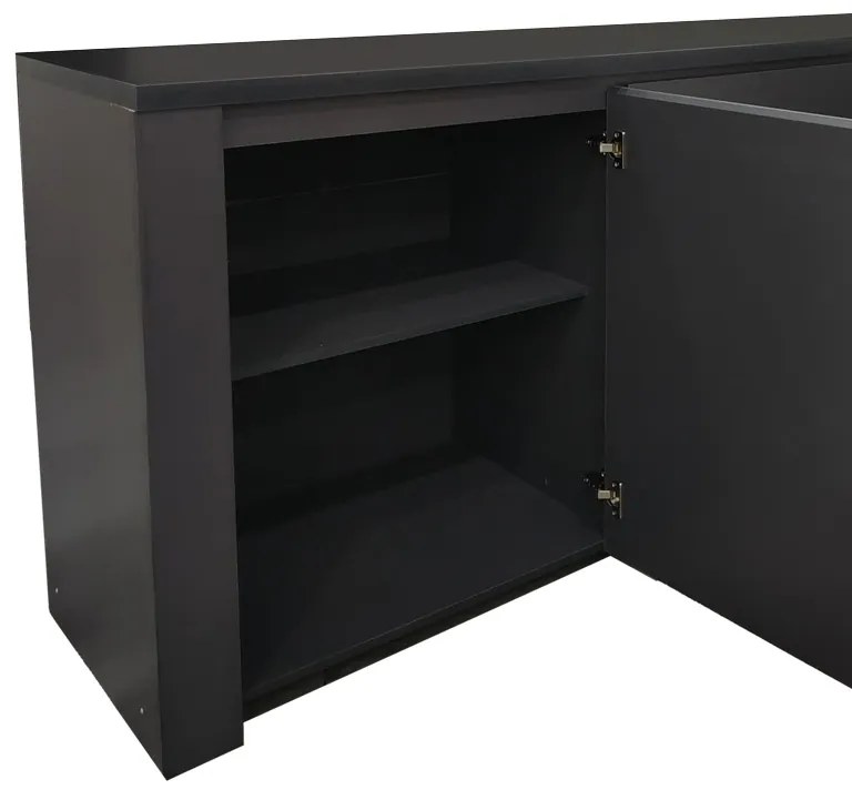 Μπουφές Kalya pakoworld σε ανθρακί απόχρωση 220x49x89.5εκ