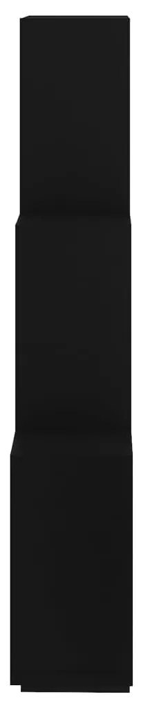 vidaXL Ραφιέρα Τοίχου με Κύβους Μαύρη 78 x 15 x 93 εκ. από Μοριοσανίδα