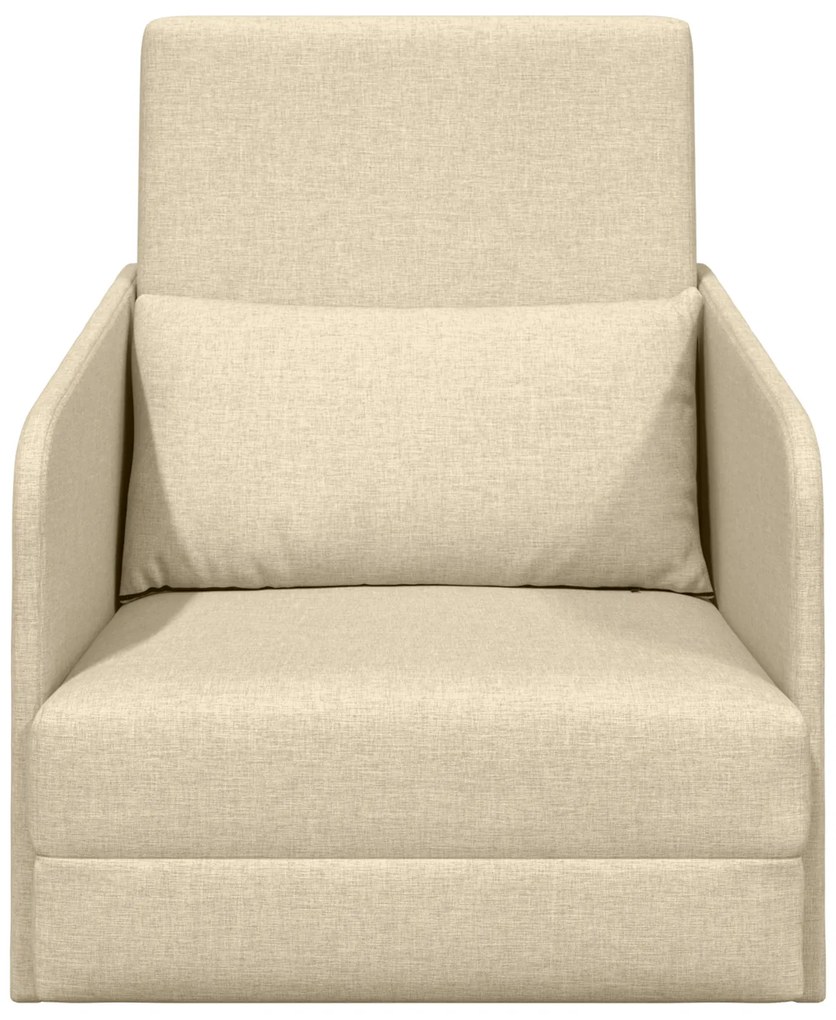 vidaXL Καναπές-κρεβάτι 2 σε 1 Κρεμ 65x80x83 cm Ύφασμα