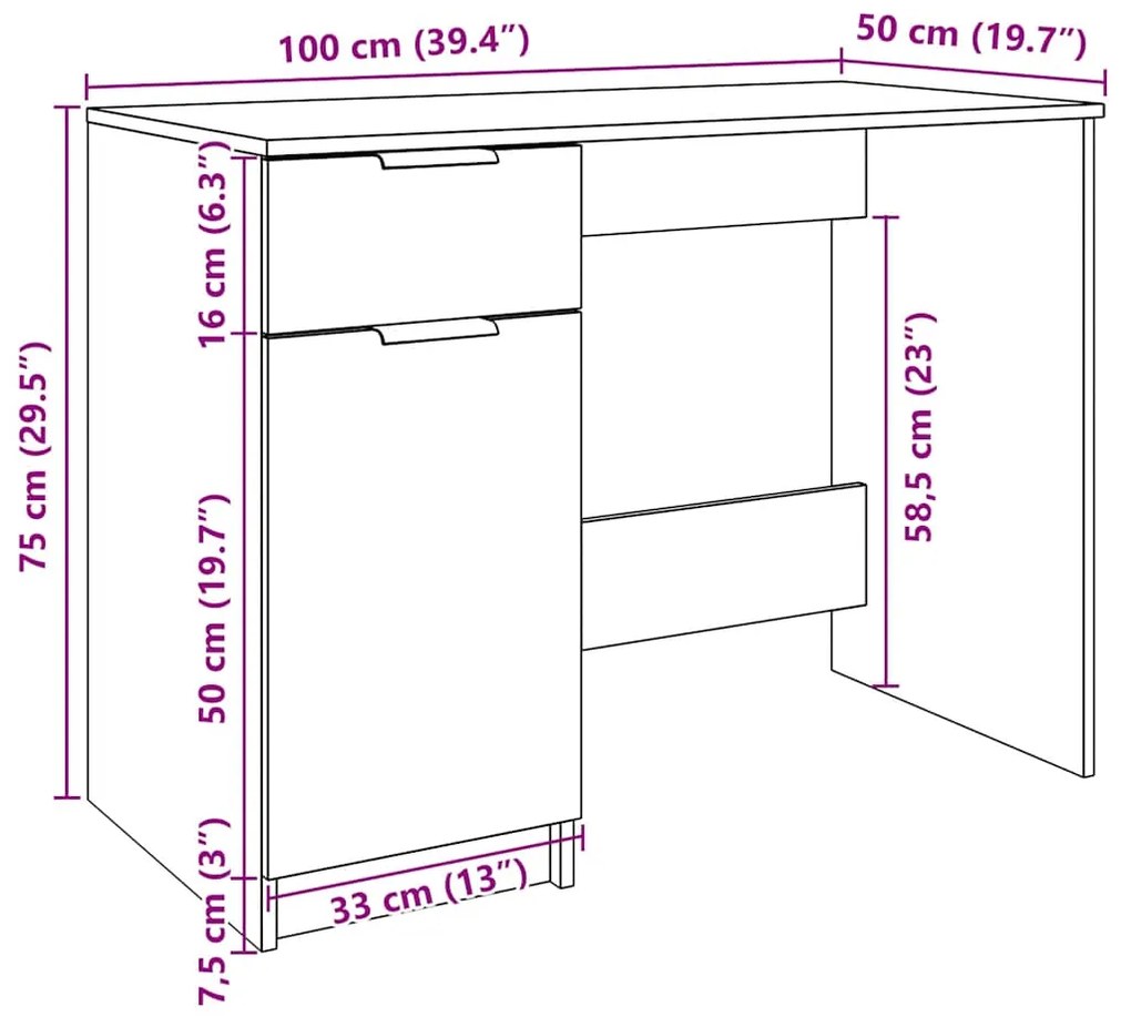 ΓΡΑΦΕΙΟ ΠΑΛΙΟ ΞΥΛΟ 100 X 50 X 75 ΕΚ ΑΠΟ ΕΠΕΞΕΡΓΑΣΜΕΝΟ ΞΥΛΟ 856995