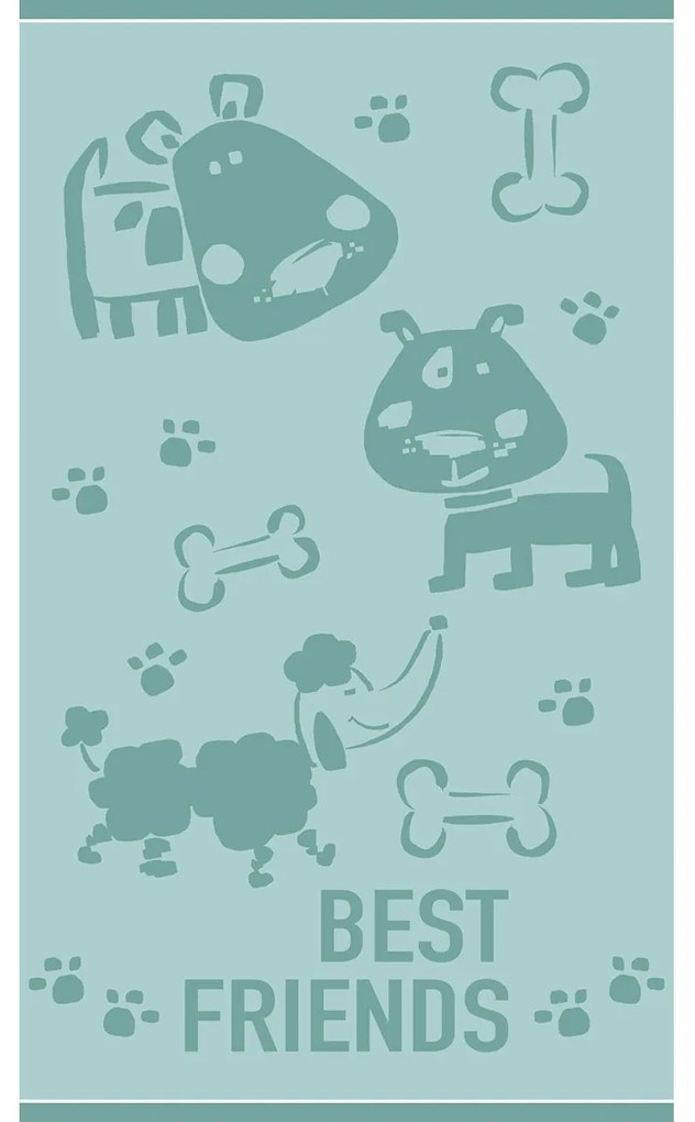 Παιδική Πετσέτα Θαλάσσης (70x120) Melinen Puppy Lover Aqua