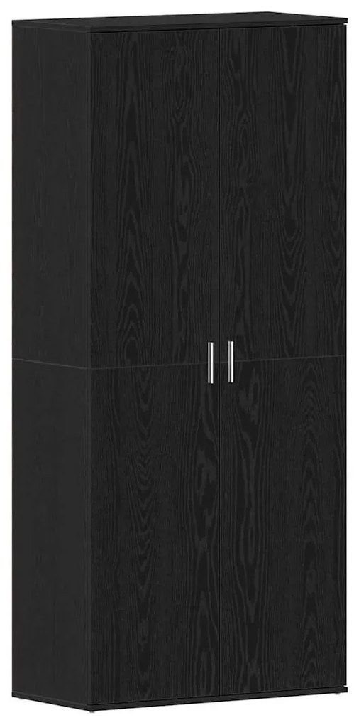 vidaXL Ντουλάπα Παπουτσιών Μαύρο 80 x 39 x 180 εκ Επεξεργασμένο ξύλο