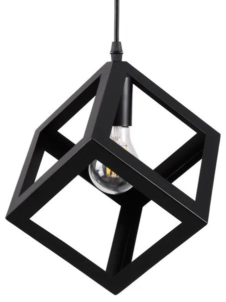 Κρεμαστό Φωτιστικό Οροφής Μαύρο Πλέγμα CUBE 00801 Globostar-801-Μαύρο 00801