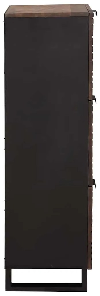 vidaXL Highboard Καφέ 40 x 33 x 110 εκ Μασίφ ξύλο μάνγκο