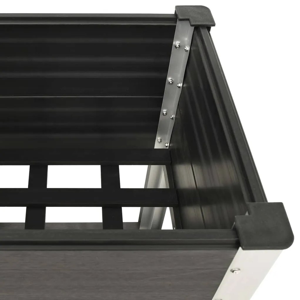 vidaXL Ζαρντινιέρα Υπερυψωμένη με Ράφι Γκρι 150 x 50 x 90 εκ. από WPC