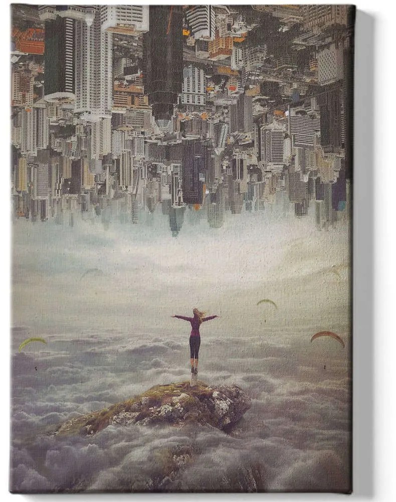 Πίνακας Καμβάς 529TCR1533 70x100cm Multi Wallity Κάθετοι Ξύλο, Καμβάς