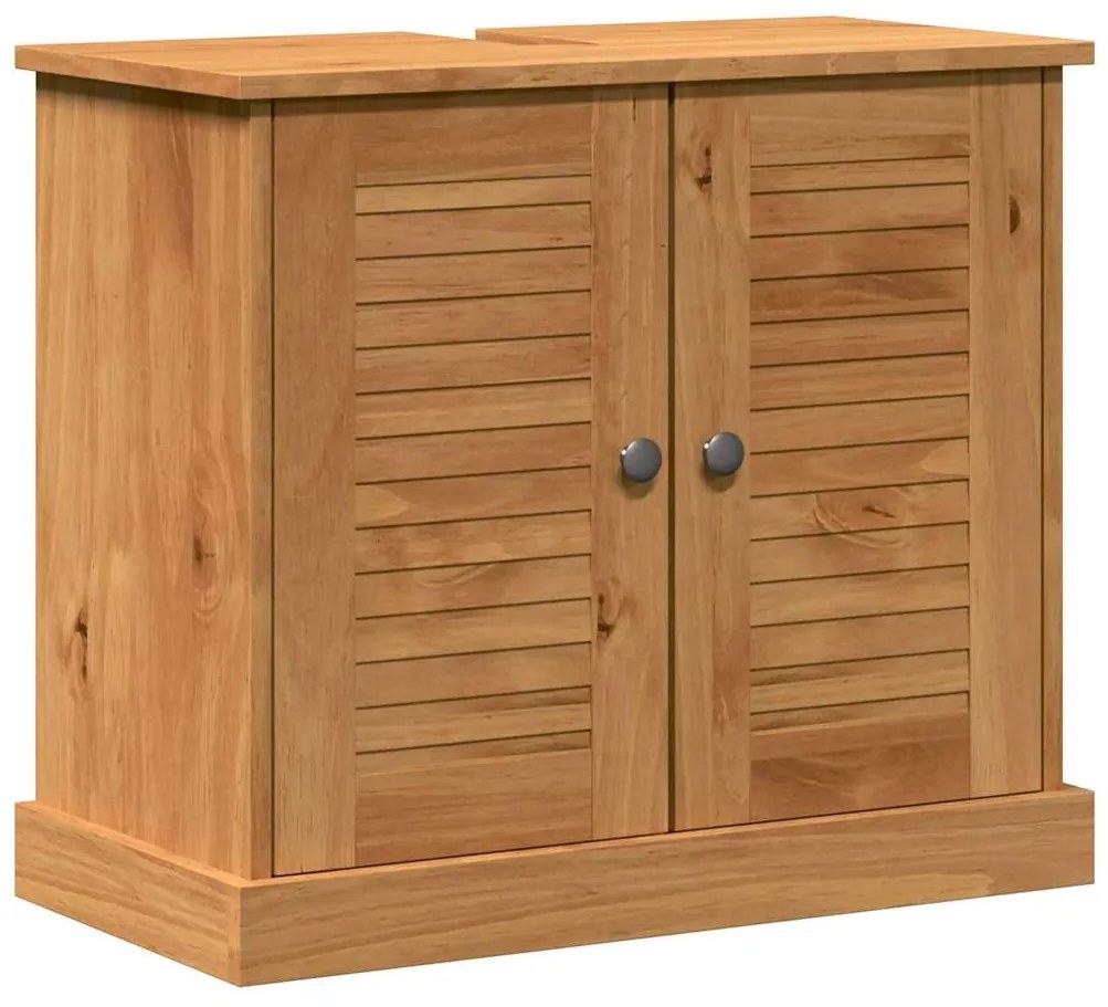 vidaXL Σετ Επίπλων Μπάνιου VIGO 5 pcs καφέ μελί 37 x 34 x 110 εκ