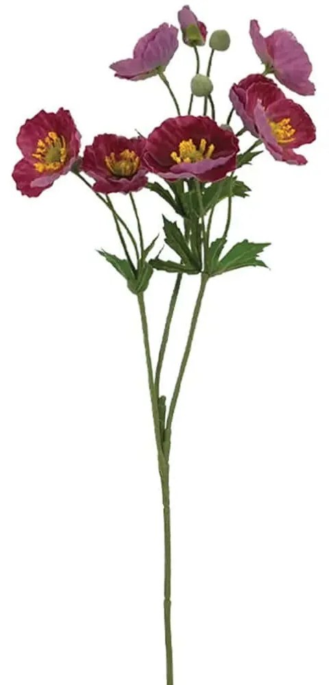 Τεχνητό Λουλούδι Παπαρούνα 00-10031-3 65cm Bordo Marhome Συνθετικό Υλικό