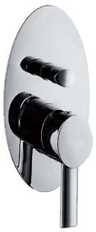 Μίκτης Μπαταρίας Ντους 2 Εξόδων Sinar FA24163C Chrome Karag Brass