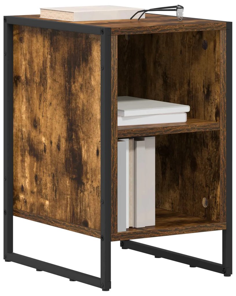 vidaXL Κομοδίνο 2 pcs Καπνιστό Δρυς 39.5 x 30 x 50 εκ