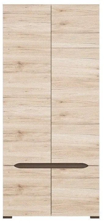 Ντουλάπα Boston P114, San remo δρυς, 200x90x56cm, Πόρτες ντουλάπας: Με μεντεσέδες