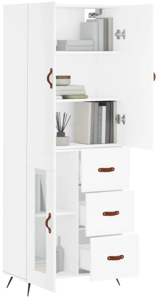 vidaXL Ντουλάπι Λευκό 69,5x34x180 εκ. από Επεξεργασμένο Ξύλο