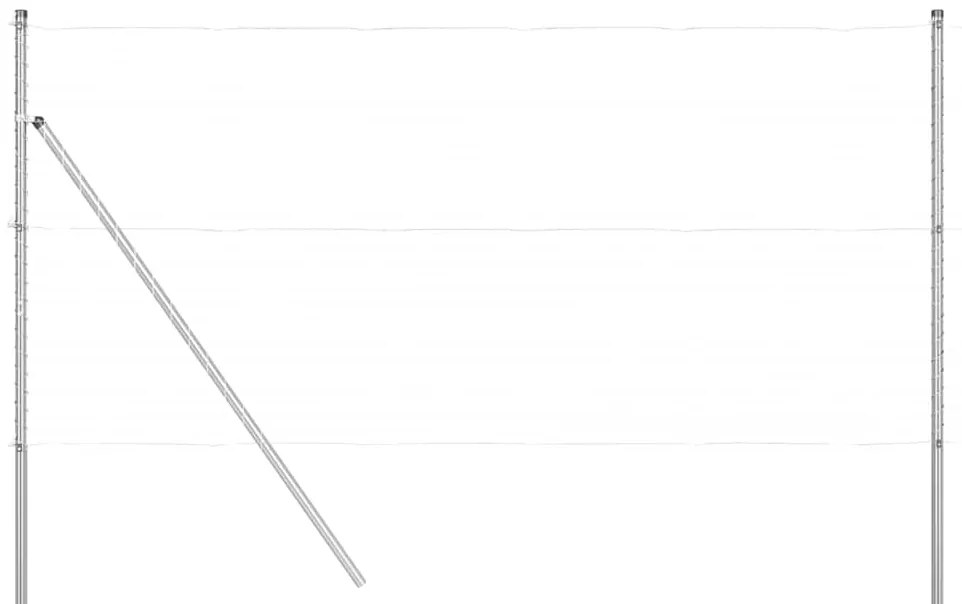 vidaXL Στυλίτσες Φράχτη 52 τεμ Ø32 mm 210 cm Γαλβανισμένος Χάλυβας