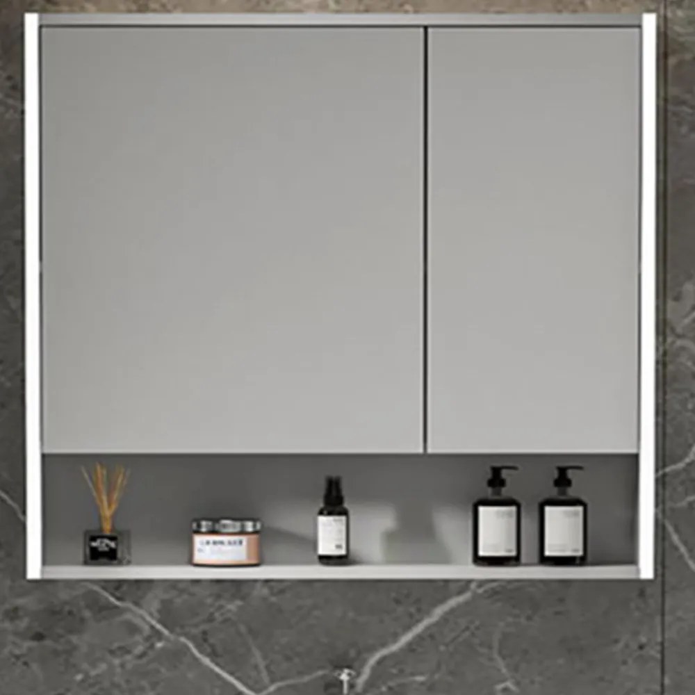 Καθρέφτης Yvonne Led 3MYVON100GR 95×70cm Grey Ξύλο,Γυαλί