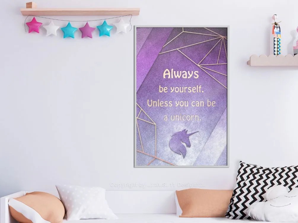 Αφίσα - Always Be Yourself - 20x30 - Χρυσό - Χωρίς πασπαρτού