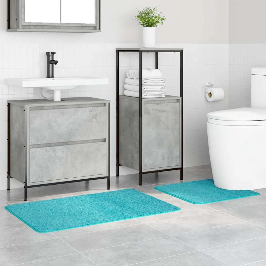 vidaXL Πατάκι μπάνιου 2 pcs Τιρκουάζ 50 x 50 cm Πολυπροπυλένιο
