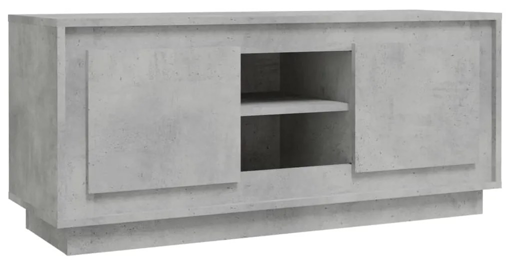 vidaXL Έπιπλο Τηλεόρασης Γκρι Σκυροδέματος 102x35x45εκ. Επεξεργ. Ξύλο