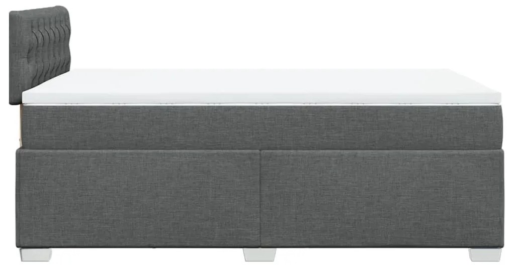 ΚΡΕΒΑΤΙ BOXSPRING ΜΕ ΣΤΡΩΜΑ ΣΚΟΥΡΟ ΓΚΡΙ 120X190 ΕΚ ΥΦΑΣΜΑΤΙΝΟ 3288135