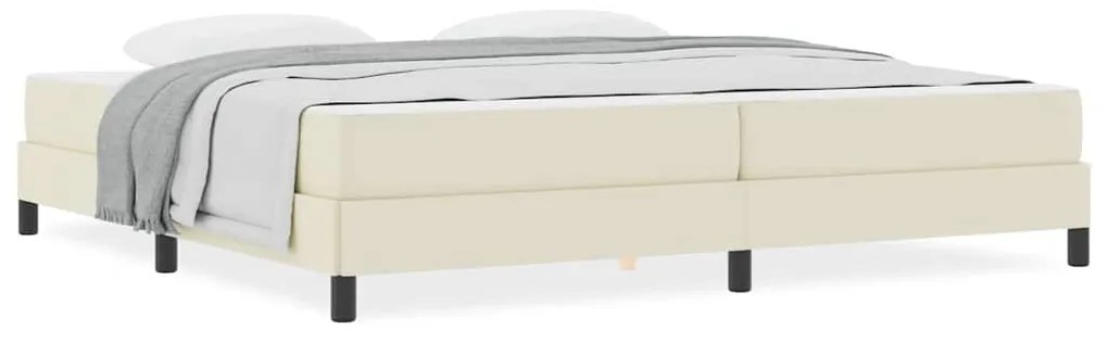 vidaXL Κρεβάτι Άλλο Κρεμ 200 x 200 cm Τεχνητό δέρμα