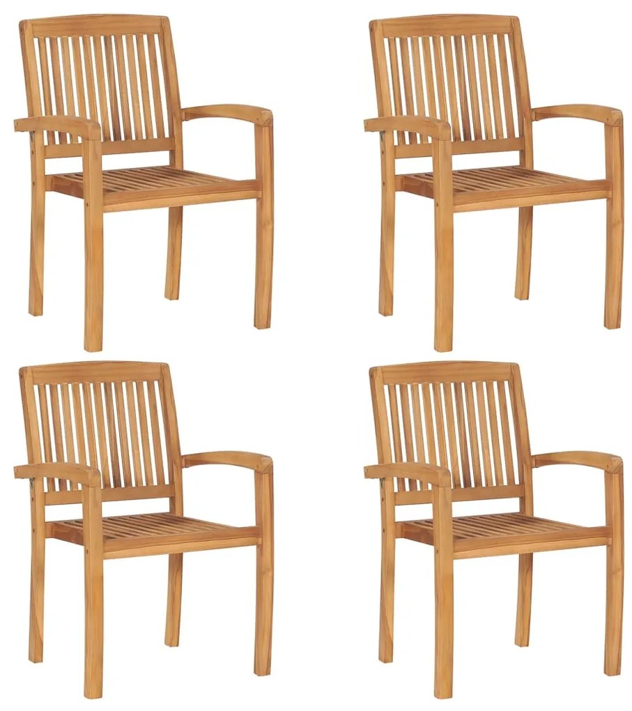 vidaXL Σετ Τραπεζαρίας Κήπου 5 Τεμαχίων από Μασίφ Ξύλο Teak