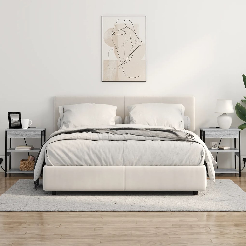 vidaXL Κομοδίνο Γκρι sonoma 41 x 31 x 51 εκ. Επεξεργασμένο ξύλο