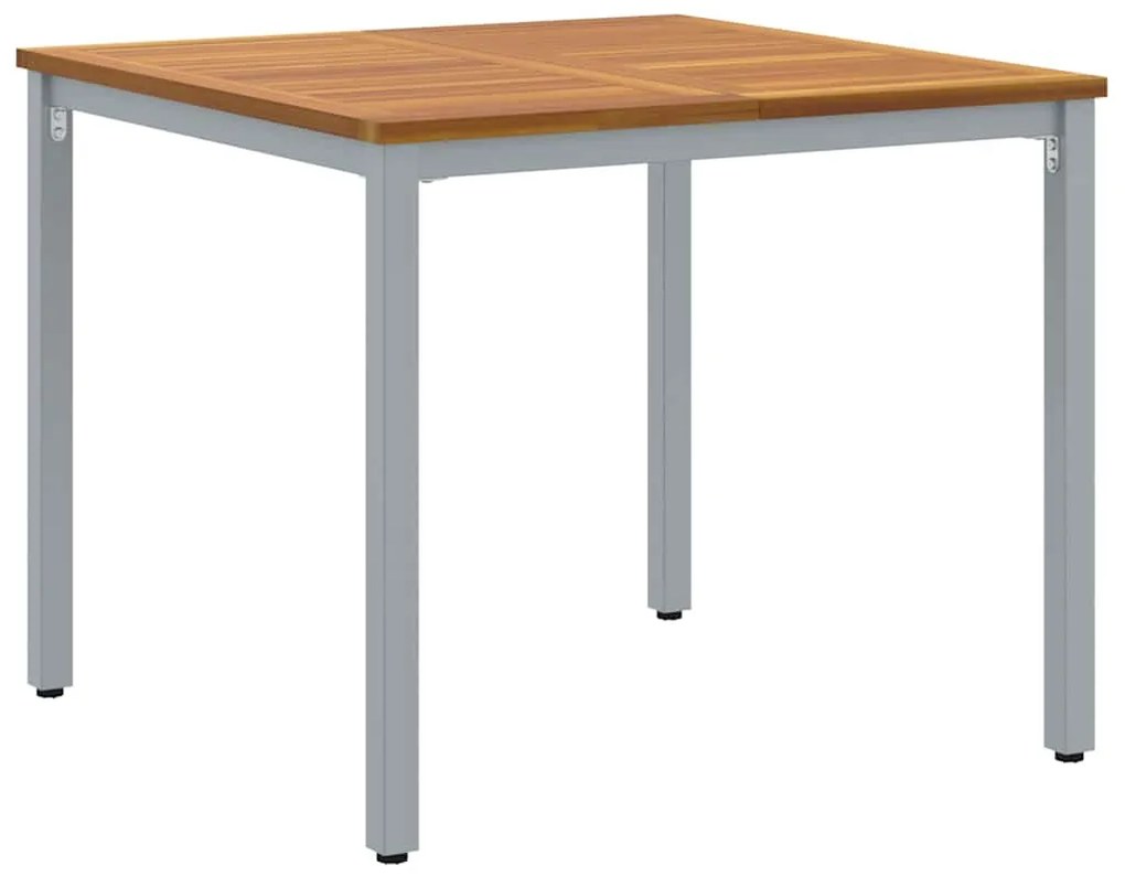 vidaXL Σέτ φαγητού για κήπο 3 pcs Γκρι και καφέ 90 x 90 x 75 cm