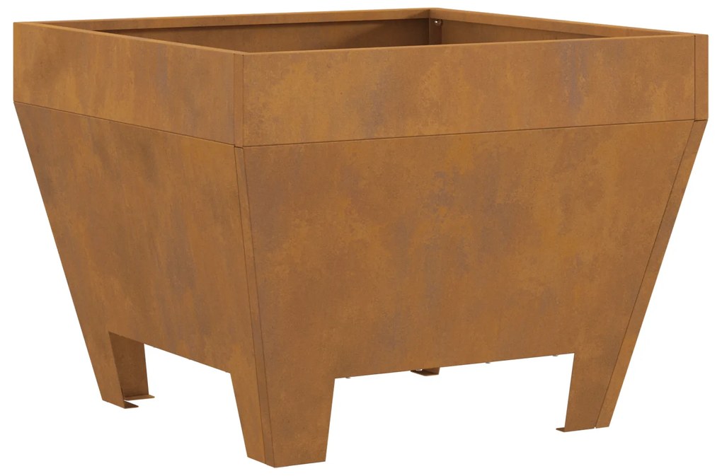 vidaXL Τετράγωνο Τζάκι 50x50x30 εκ. Σαθρού Χάλυβα