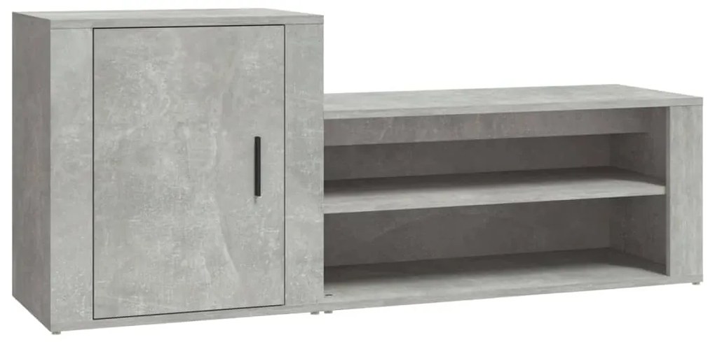 vidaXL Παπουτσοθήκη Γκρι Σκυροδέματος 130x35x54 εκ. Επεξεργασμένο Ξύλο