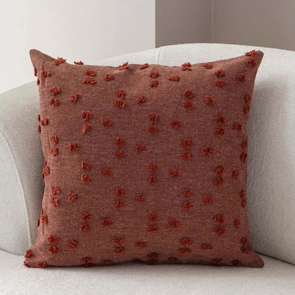Μαξιλαροθήκη Διακοσμητική Tuffet 881PCR1633 Tile Red Aberto Design 43X43 Πολυέστερ