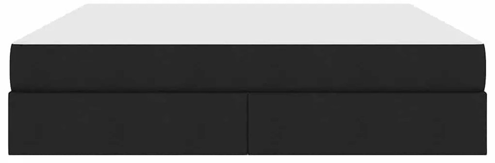 vidaXL Κρεβάτι με αποθηκευτικό χώρο και στρώμα Μαύρο 180 x 200 cm