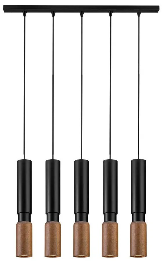 Φωτιστικό Οροφής - Ράγα 01300-12BR GU10 100cm Black Luma