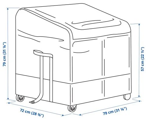 VATTERSO κουτί αποθήκευσης/εξωτερικού χώρου, 78x72x79 cm 005.629.05