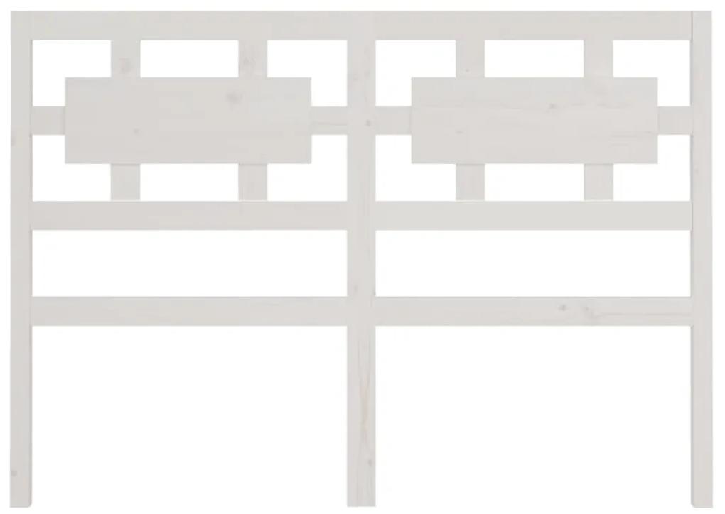 vidaXL Κεφαλάρι Κρεβατιού Λευκό 140,5 x 4 x 100 εκ. Μασίφ Ξύλο Πεύκου