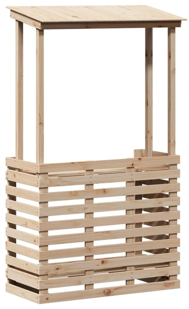 vidaXL Τραπέζι Μπαρ Κήπου με Οροφή 112,5x57x195,5 εκ. Μασίφ Πεύκο